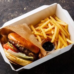 Burger (Beef or Chicken) +chips