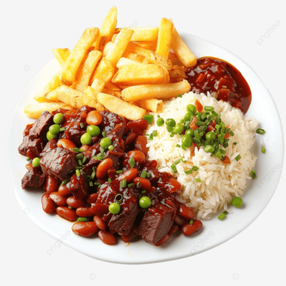 Rice-beans-chips-and-meat