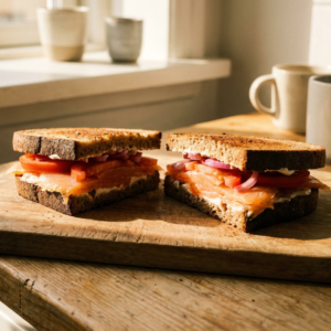 smoked salmon toasty